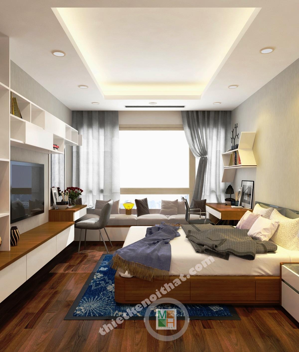 Thi công căn hộ hiện đại nhà anh Thắng tại Mandarin Garden Hòa Phát